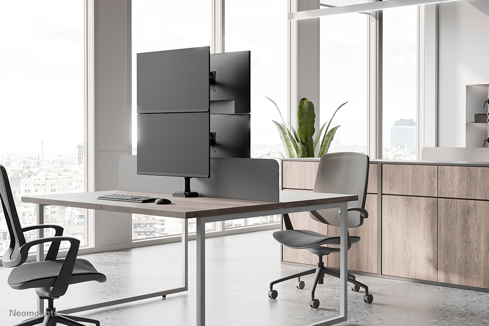 Neomounts DS60-600BL2V Brazo de monitor doble 10-32"